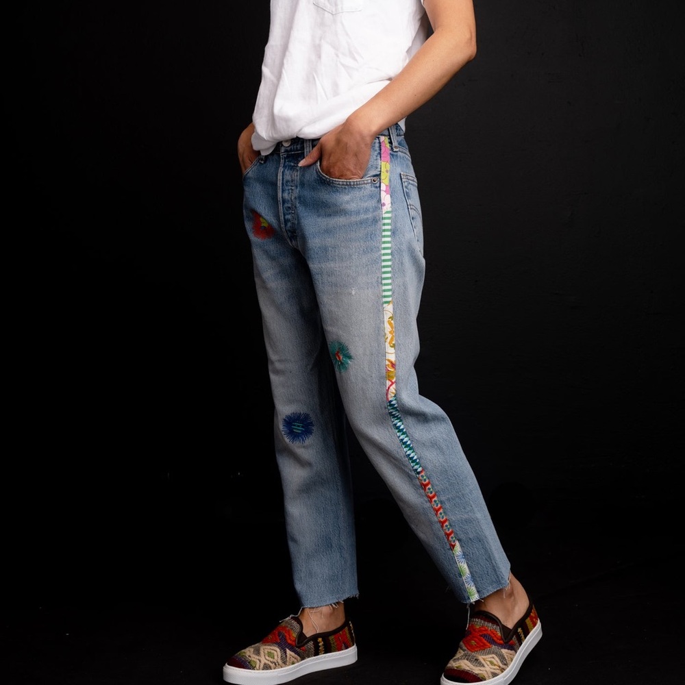 Atelier & Repairs THE NAKAMEGURO BEST Boyfriend jeans.  One of a kind  Sz 27